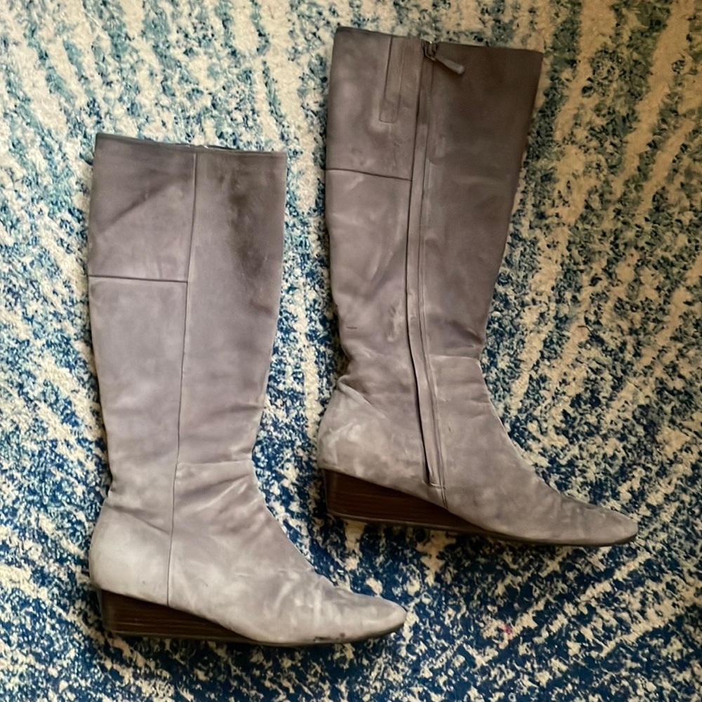 Cole Haan Tali grey suede boots